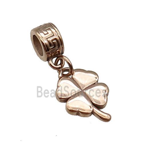 Stainless Steel Clover Pendant Rose Gold