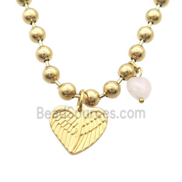 Stainless Steel necklace, gold plated