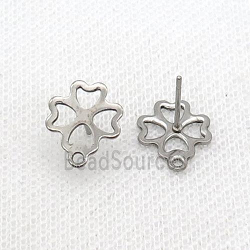 Raw Stainless Steel Stud Earring Flower