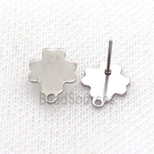 Raw Stainless Steel Stud Earring