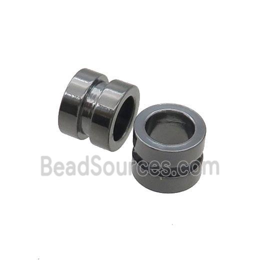 Stainless Steel Tube Beads Large Hole Black Plated