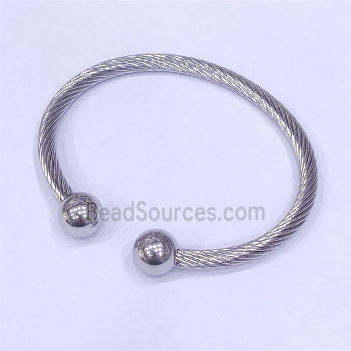 Raw Stainless Steel Bangle