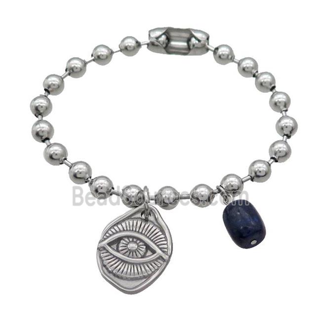 Raw Stainless Steel Bracelet Eye