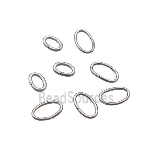 Raw Stainless Steel Oval JumpRing