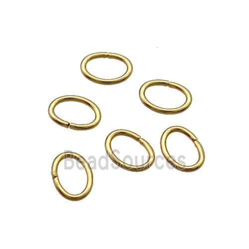 Stainless Steel JumpRing Oval Gold Plated