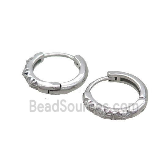 Raw Stainless Steel Hoop Earrings