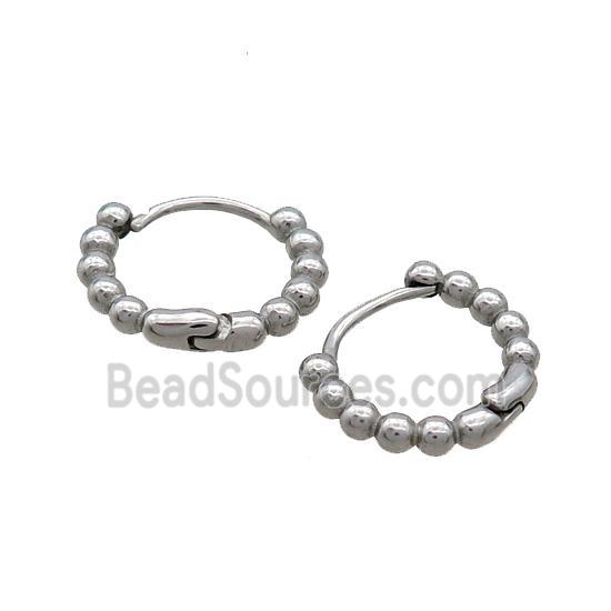 Raw Stainless Steel Hoop Earrings