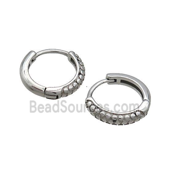 Raw Stainless Steel Hoop Earrings