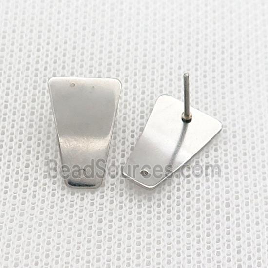 Raw Stainless Steel Stud Earrings