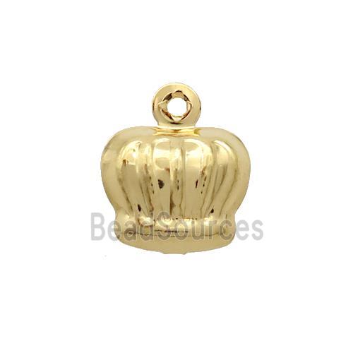 Stainless Steel Crown Pendant Gold Plated