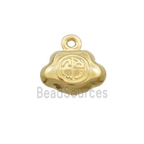 Stainless Steel Charm Pendant Gold Plated