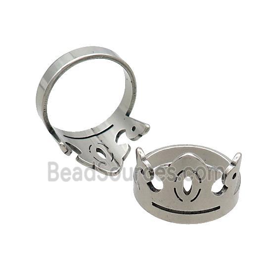 Raw Stainless Steel Rings Crown