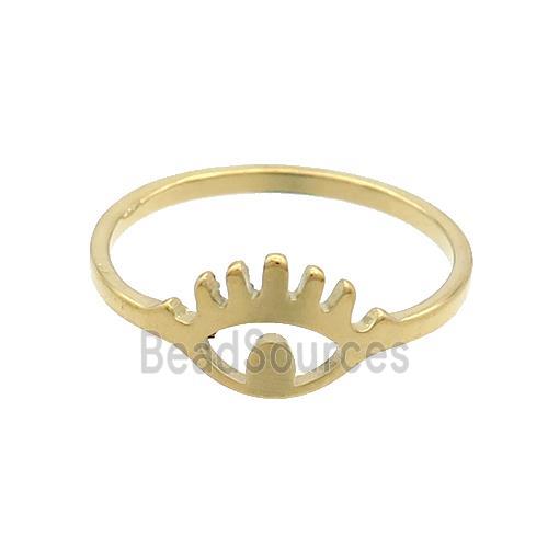 Stainless Steel Rings Eye Gold Plated