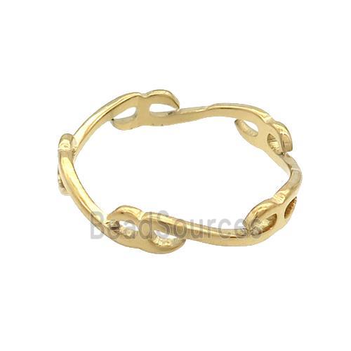 Stainless Steel Rings Gold Plated