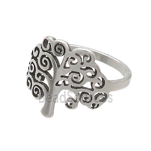 Raw Stainless Steel Rings Tree