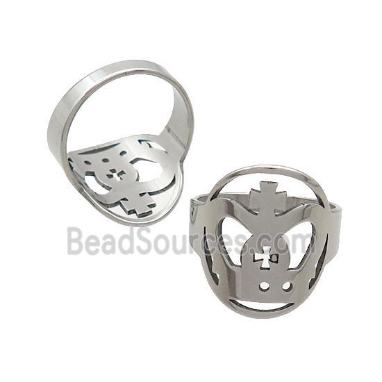 Raw Stainless Steel Rings Crown