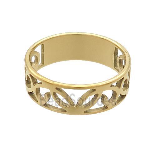 Stainless Steel Rings Gold Plated