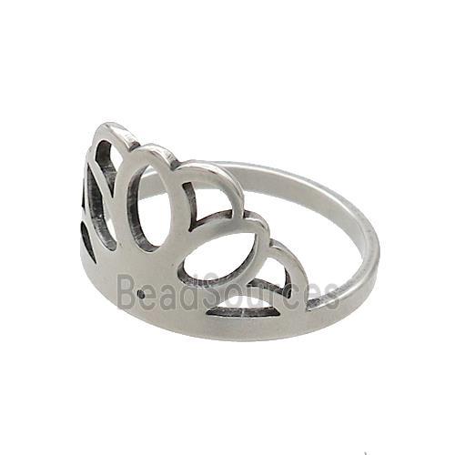 Raw Stainless Steel Rings Crown