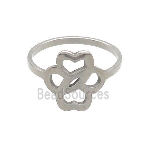 Raw Stainless Steel Rings Flower