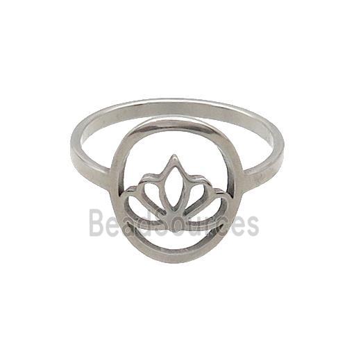 Raw Stainless Steel Crown Rings