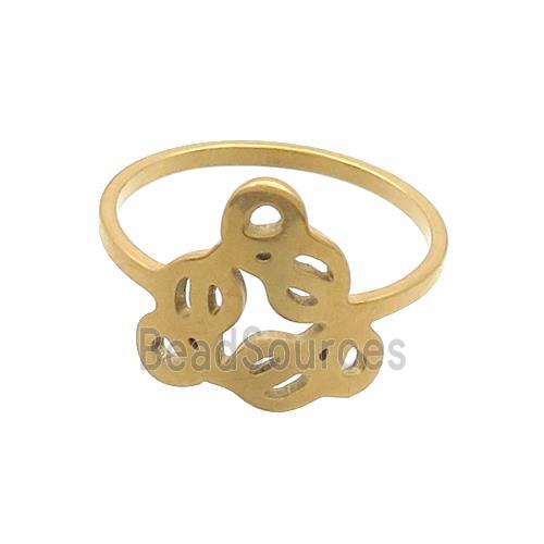 Stainless Steel Rings Gold Plated