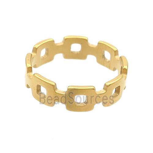 Stainless Steel Rings Gold Plated