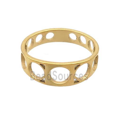 Stainless Steel Rings Gold Plated