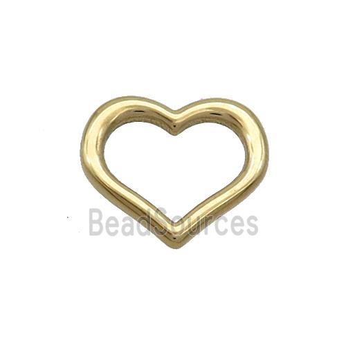Stainless Steel Heart Pendant Gold Plated