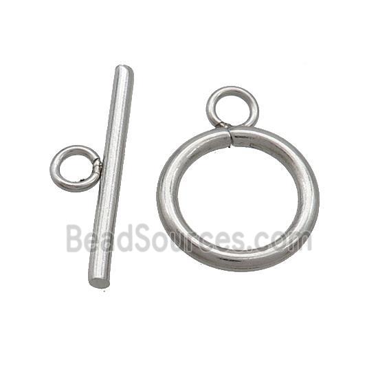 Raw Stainless Steel Toggle Clasp