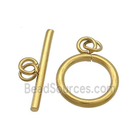 Stainless Steel Toggle Clasp Gold Plated