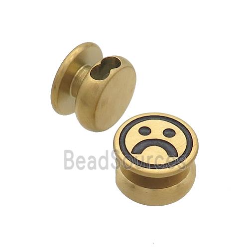 Stainless Steel Clasp Emoji Gold Plated