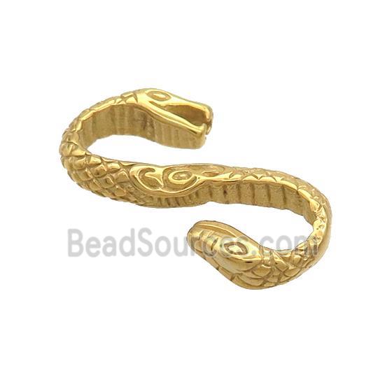 Stainless Steel Snake Connector Charms Gold Plated