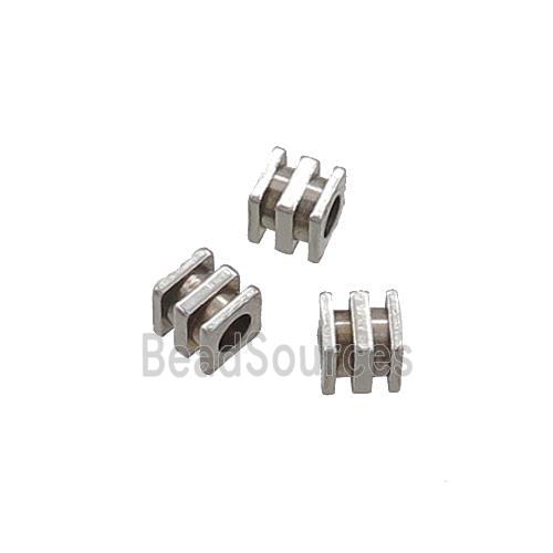 Raw Stainless Steel Square Spacer Beads