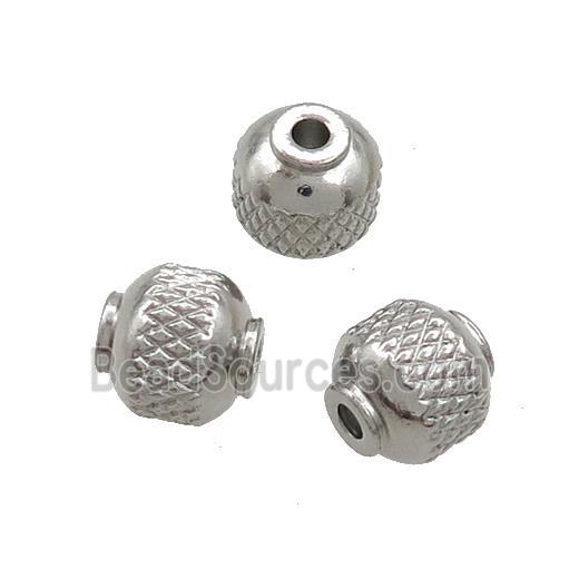 Raw Stainless Steel Beads Round