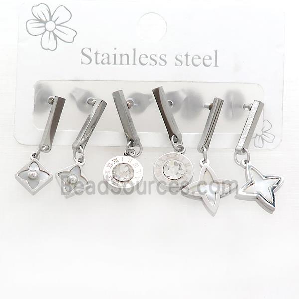 Raw Stainless Steel Earrings Northstar