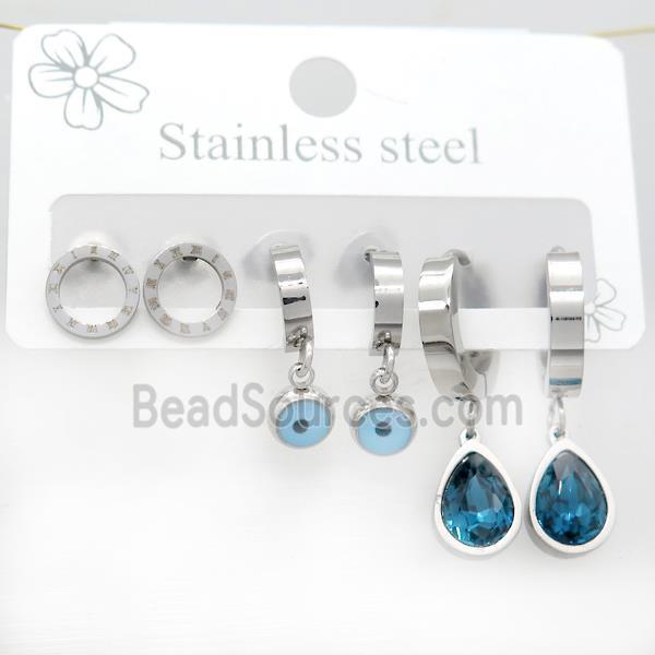 Raw Stainless Steel Earrings