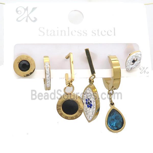 Stainless Steel Earrings Gold Plated