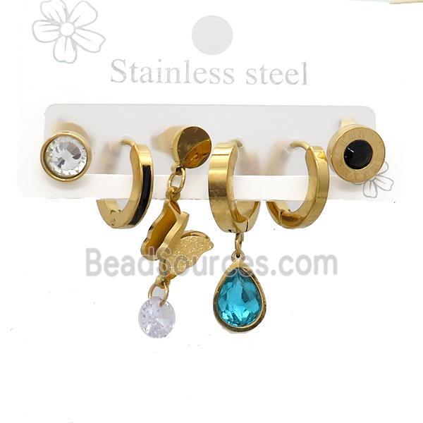 Stainless Steel Earrings Gold Plated