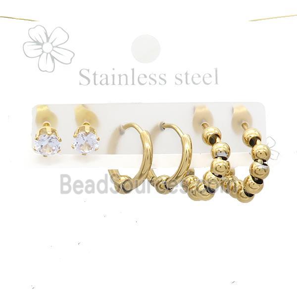 Stainless Steel Earrings Gold Plated