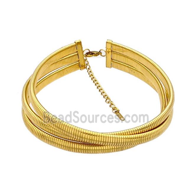 Stainless Steel Necklace Gold Plated