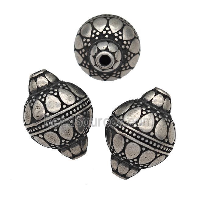 Stainless Steel Beads Antique Silver