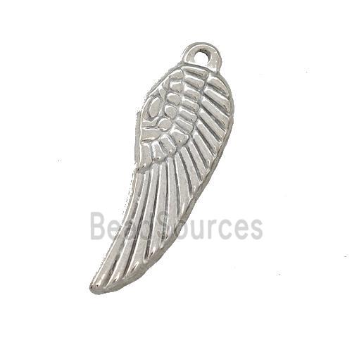 Raw Stainless Steel Angel Wings Charms Pendant