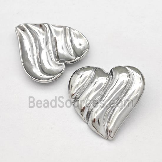 Raw Stainless Steel Stud Earring Heart