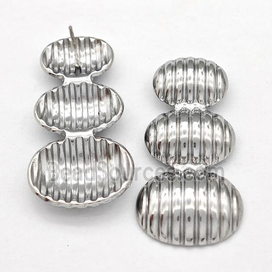 Raw Stainless Steel Stud Earring