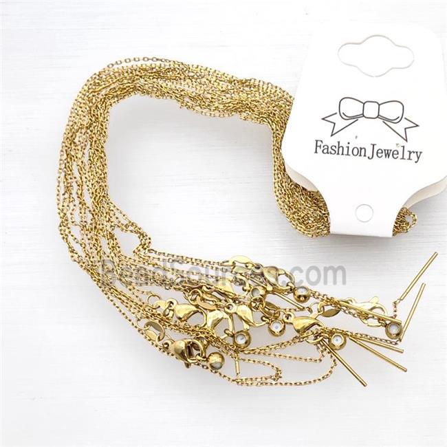 Stainless Steel Necklace Chain Gold Plated