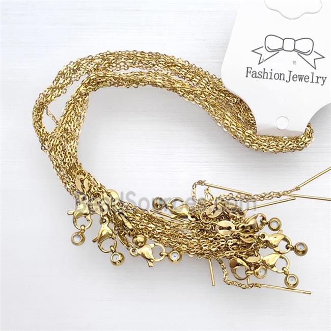 Stainless Steel Necklace Chain Gold Plated