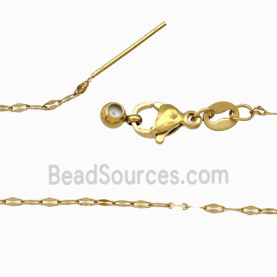 Stainless Steel Necklace Chain Gold Plated