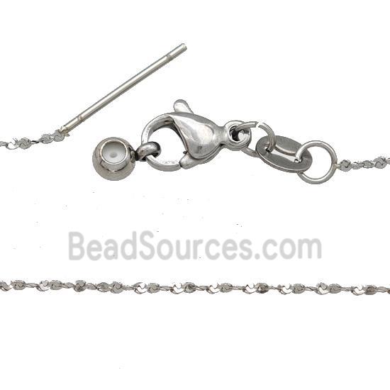 Raw Stainless Steel Necklace Chain