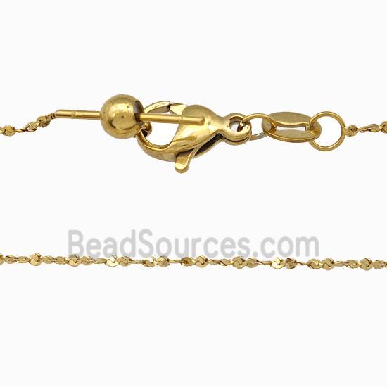 Stainless Steel Necklace Chain Gold Plated