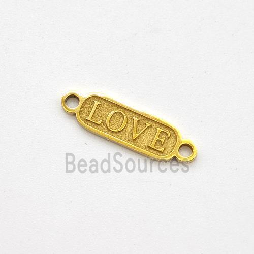 Stainless Steel LOVE Connector Gold Plated